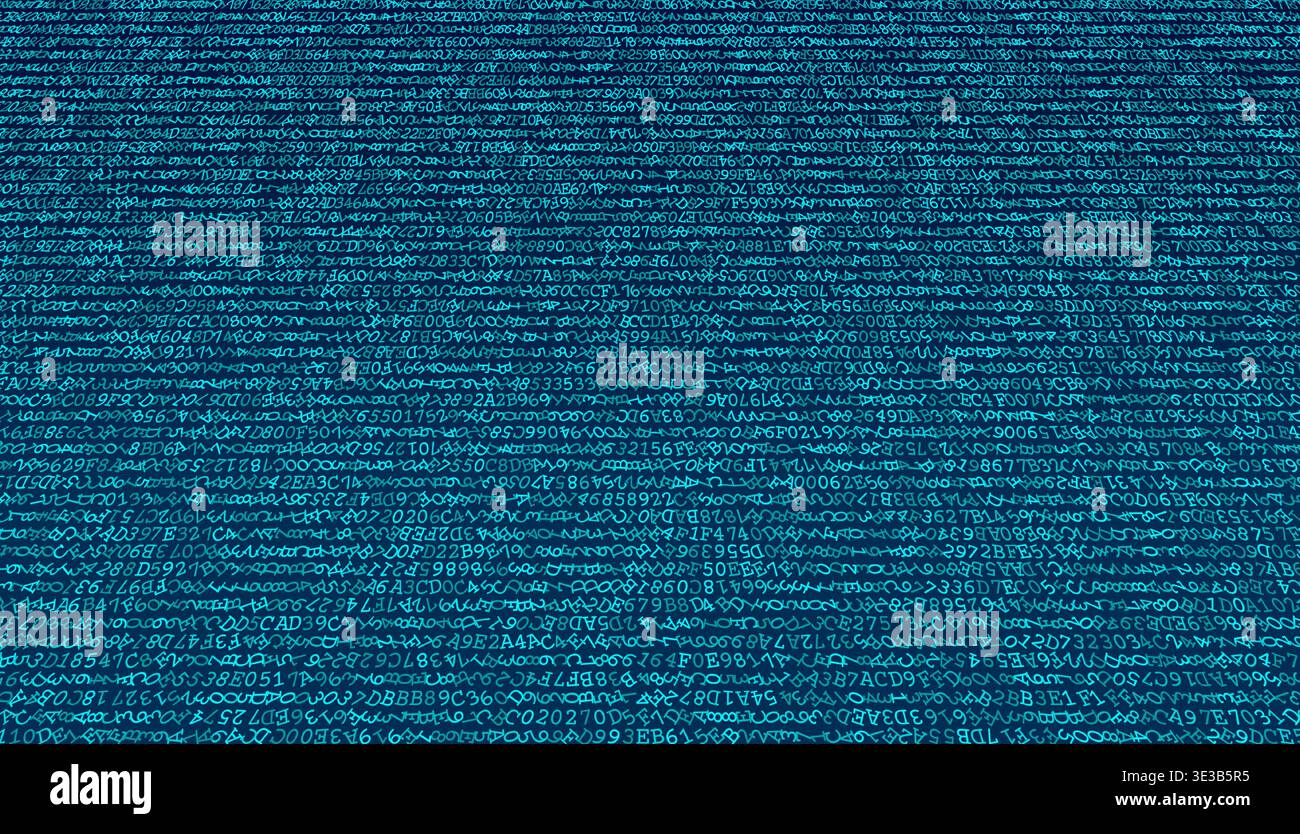 An Symbol Array A dense, intricate array of hand-sketched binary symbols and ...