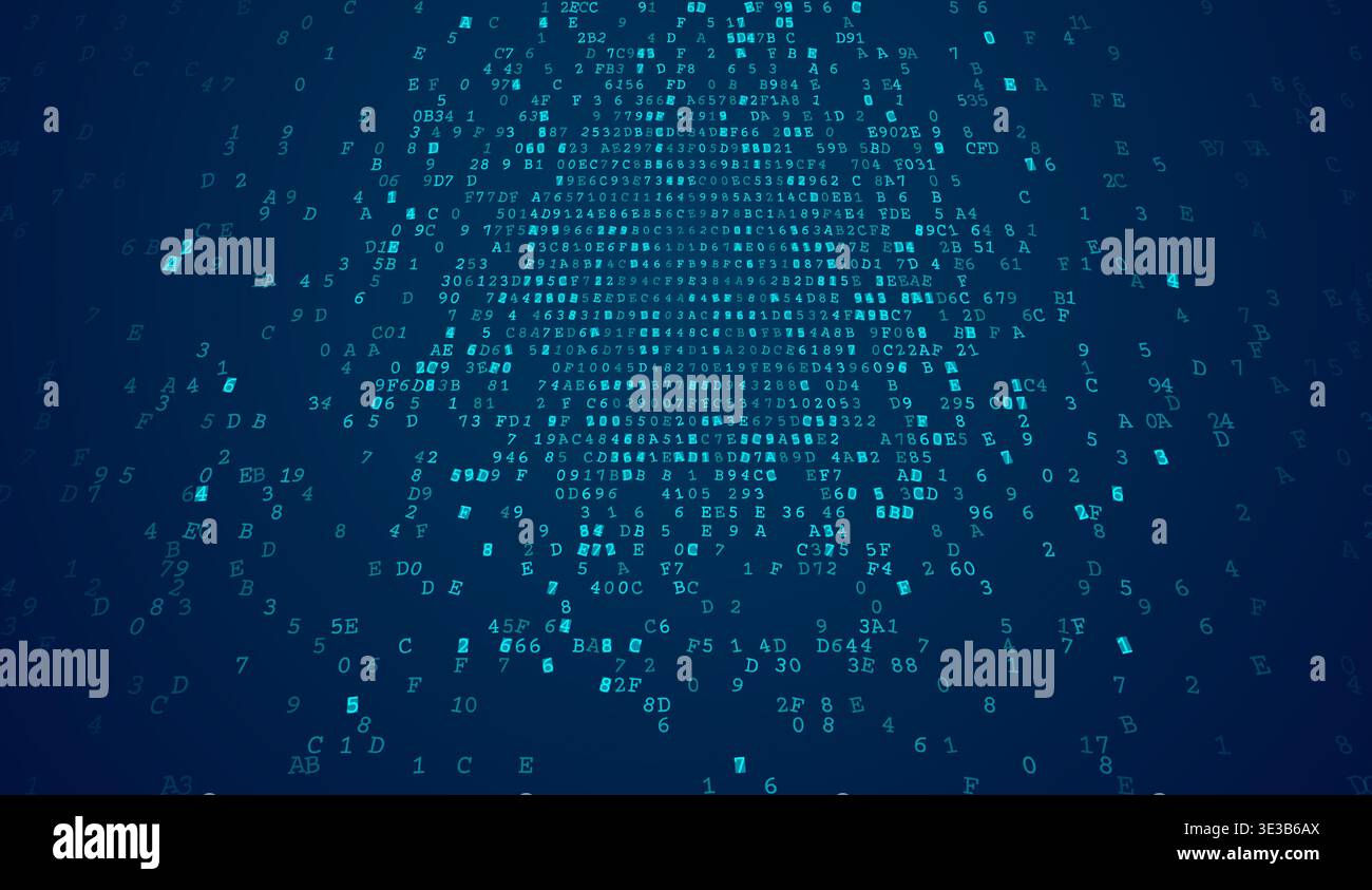 The Emergent Intelligence - Exploding Binary Sphere and Quantum Data Nucleus Stock Vector