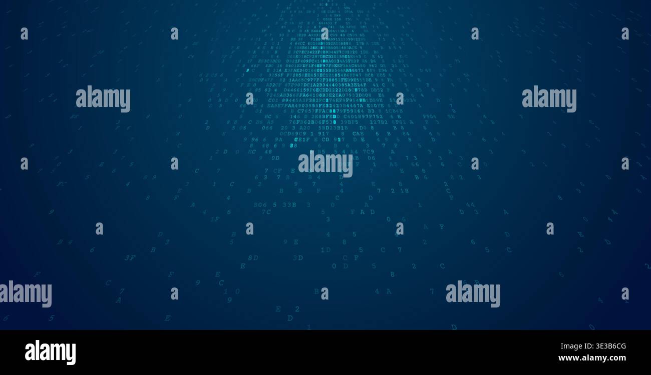 The Binary Nucleus - Spherical Data Cluster of Minimalist Digital Intelligence. Perspective. Stock Vector