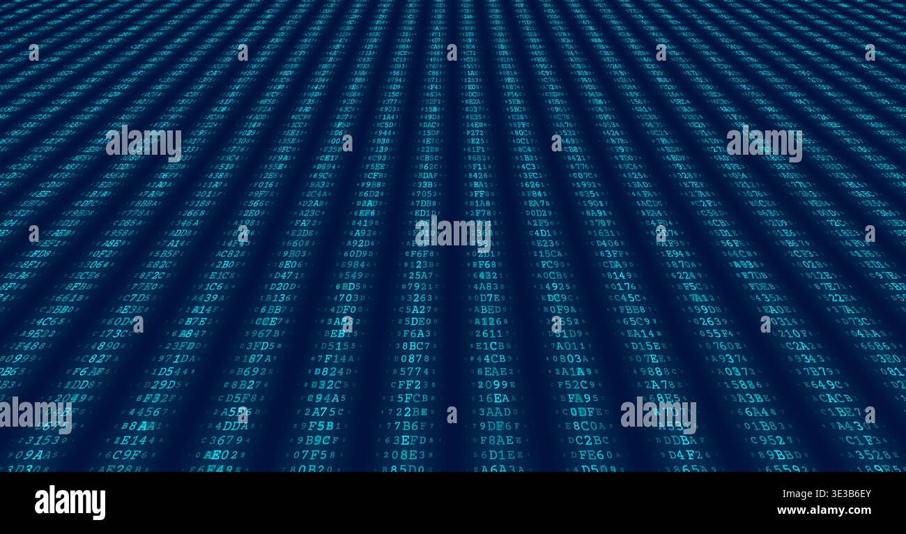 A highly organized grid featuring four distinct vertical columns of binary code sequences. This minimalist composition visualizes systematic data segm Stock Vector