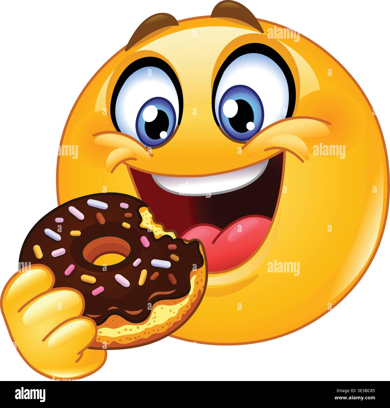 Smiley Face Eating Chocolate