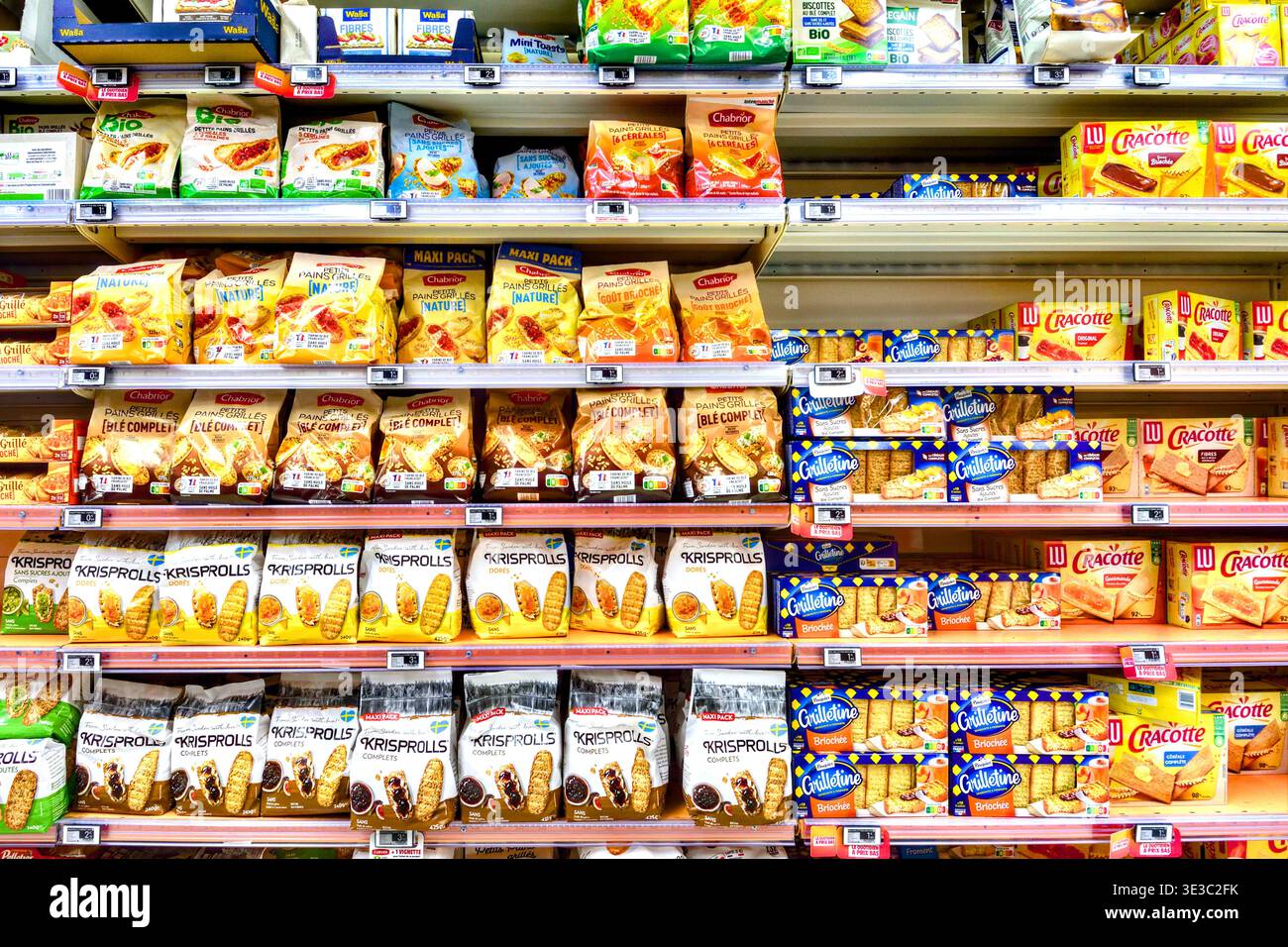 does intermarche sell cigarettes Supermarket shelf shelves hi-res stock photography and images