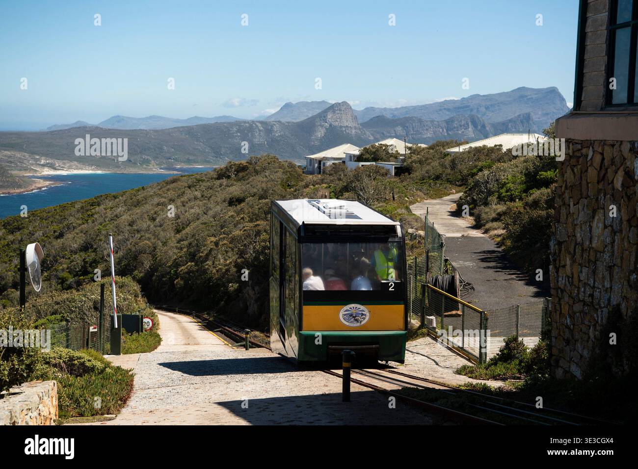 The cable railway called the Flying Dutchman Funicular at Cape Point ...