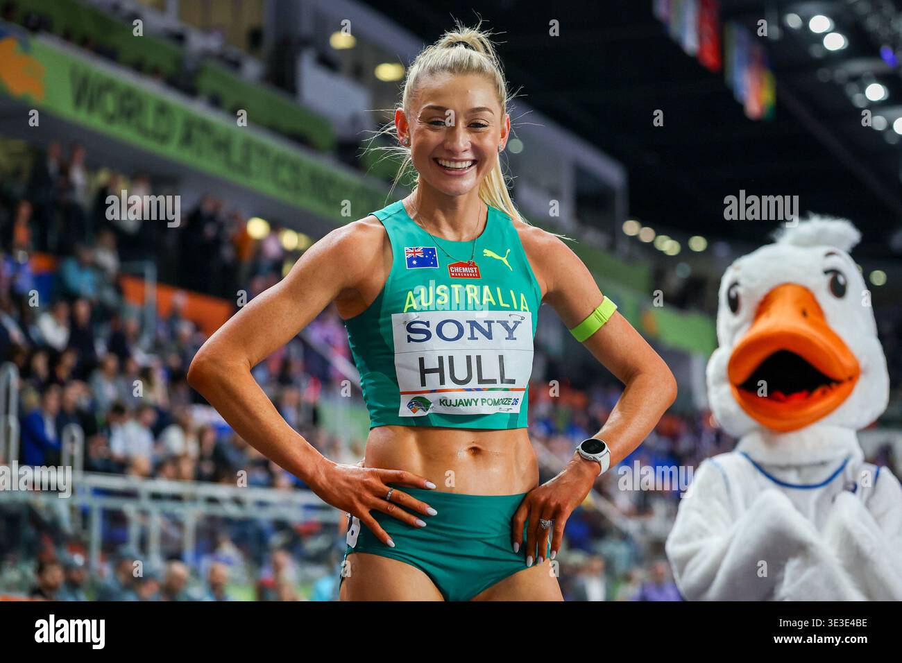 Torun 22.03.2026 World Athletics Indoor Championship Kujawy Pomorze 2026 in Torun, Poland Day Two Halowe Mistrzostwa Swiata Torun 2026 Dzien trzeci n/z Jessica HullFot. Igor Jakubowski / Arena Akcji Stock Photo