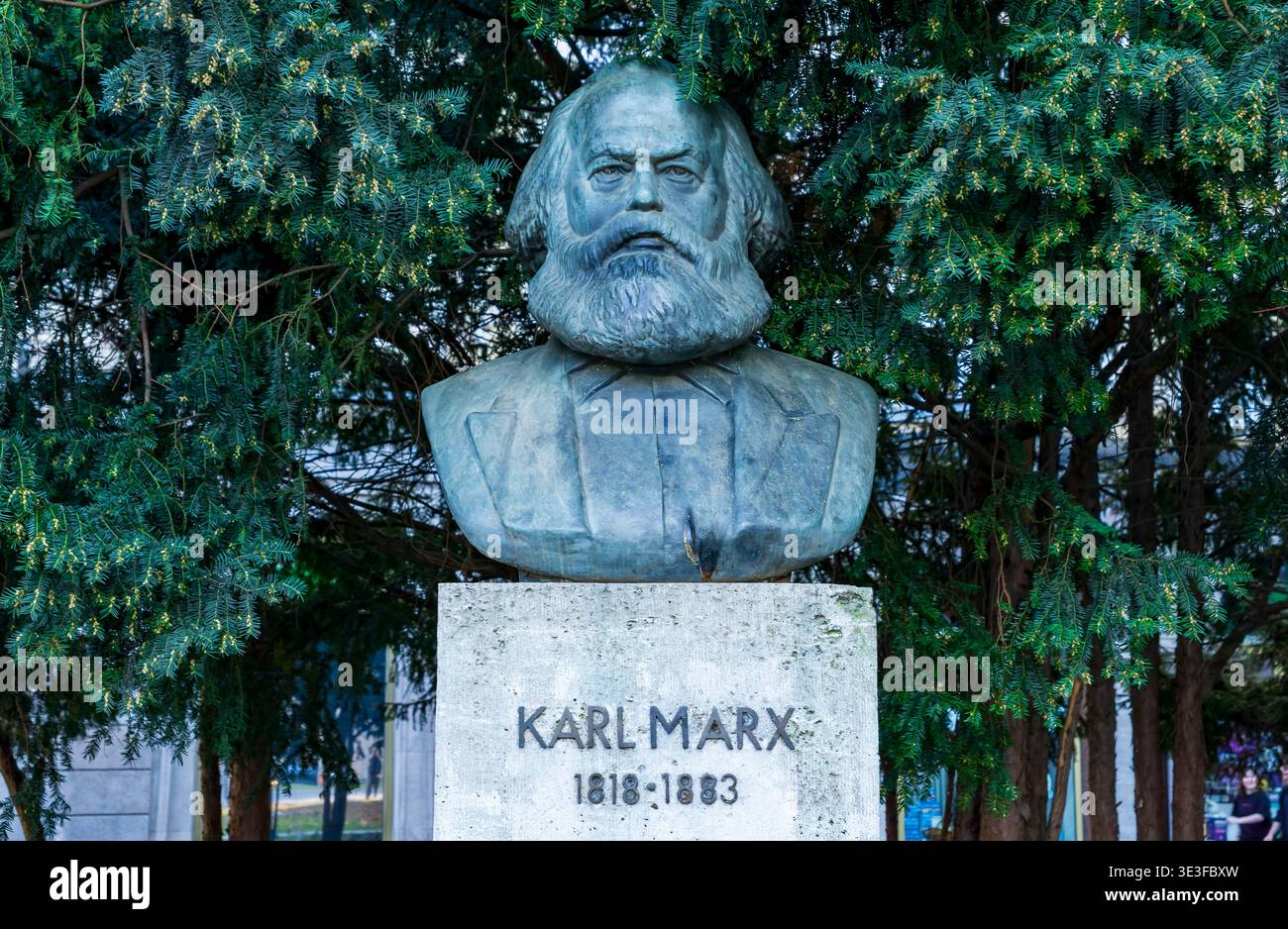 Bust Of Karl Marx Located At Karl Marx Allee Near Strausberger Platz In bust-of-karl-marx-located-at-karl-marx-allee-near-strausberger-platz-in
