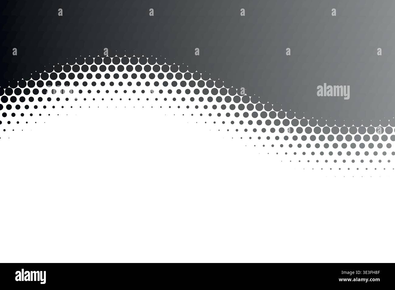 Abstract Dynamic Wavy Halftone Dot Pattern Gradient Background, Mathematical Sine Wave Flowing Dotted Transition Modern Vector Wallpaper, Colorful Geo Stock Vector