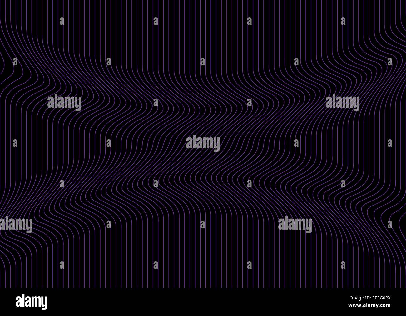 Abstract warped wavy violet lines tech minimal background. Vector geometric pattern design Stock Vector