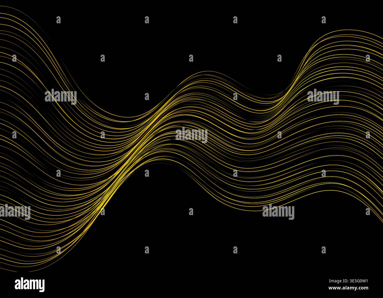 Shiny golden sparkling linear waves abstract background. Minimal vector elegant design Stock Vector