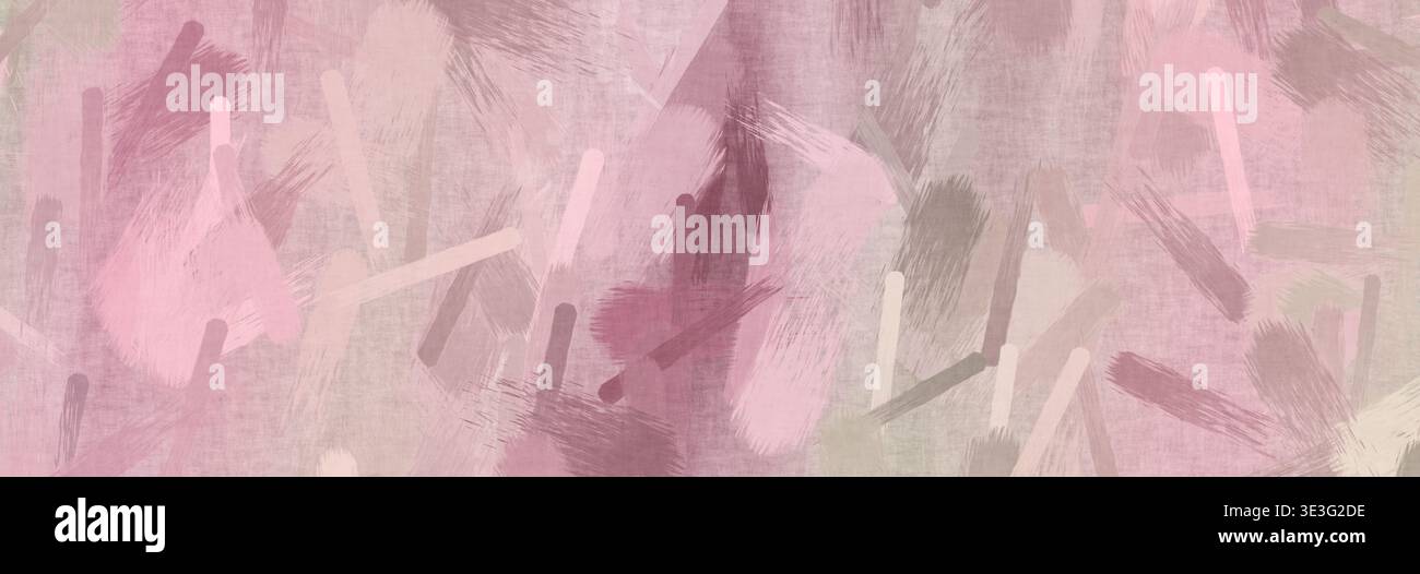 Abstract Pastel Pink Brushstrokes Background. Artistic Painted Texture on Canvas. Stock Photo