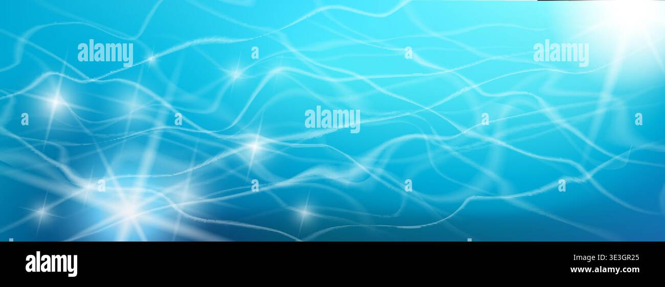 Blue water surface Stock Vector