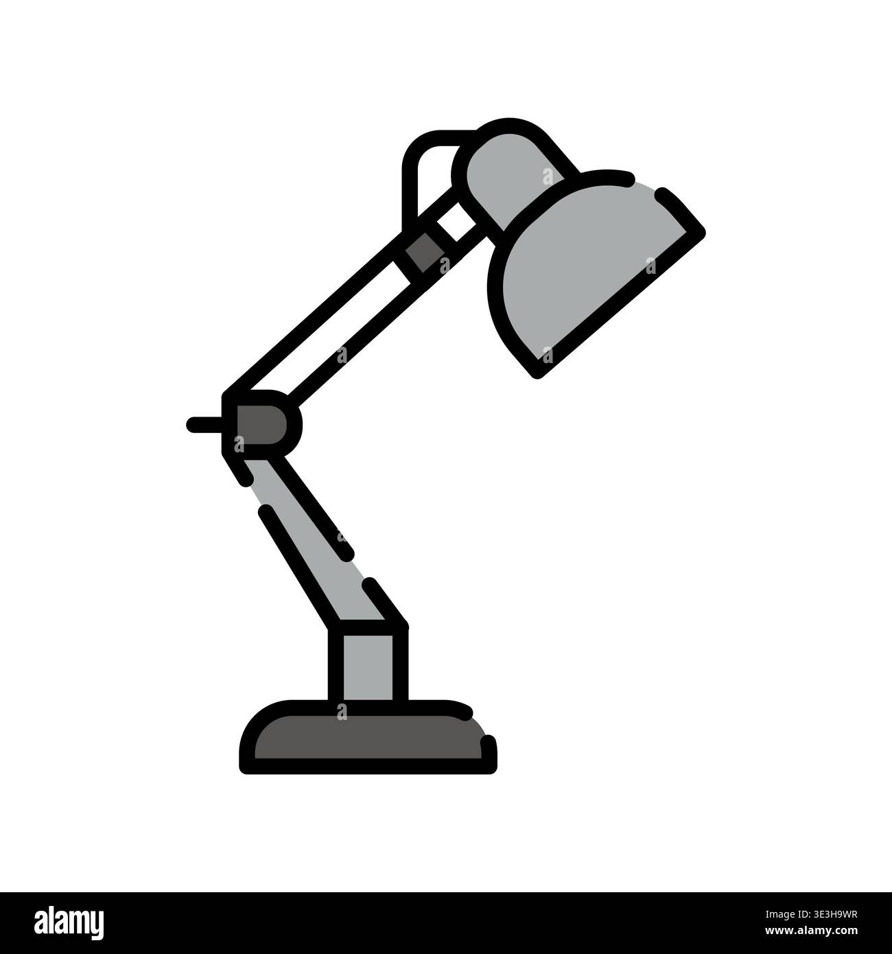 desk lamp color line icon. Vector isolated element. Editable stroke. Stock Vector