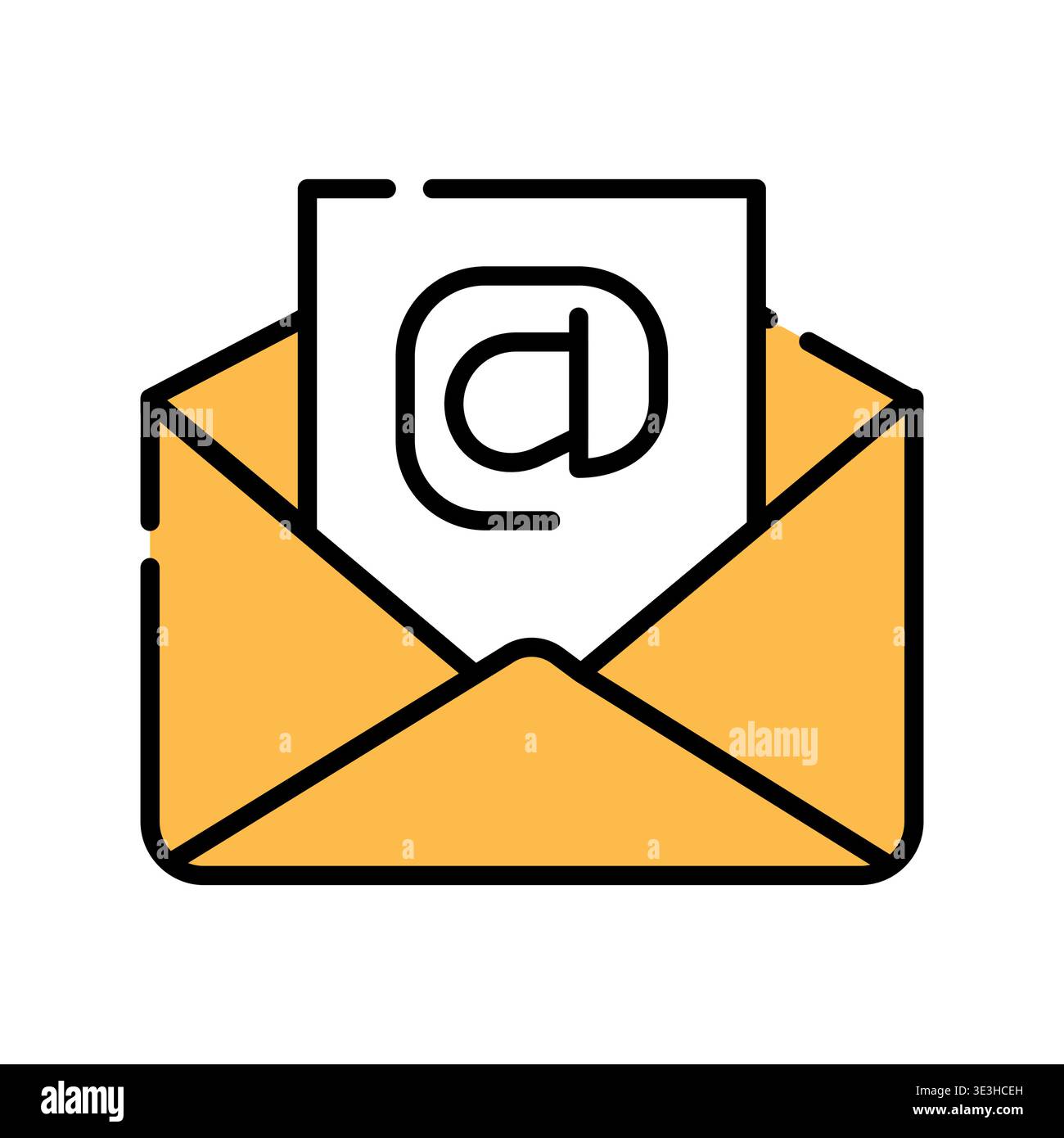 email color line icon. Vector isolated element. Editable stroke. Stock Vector