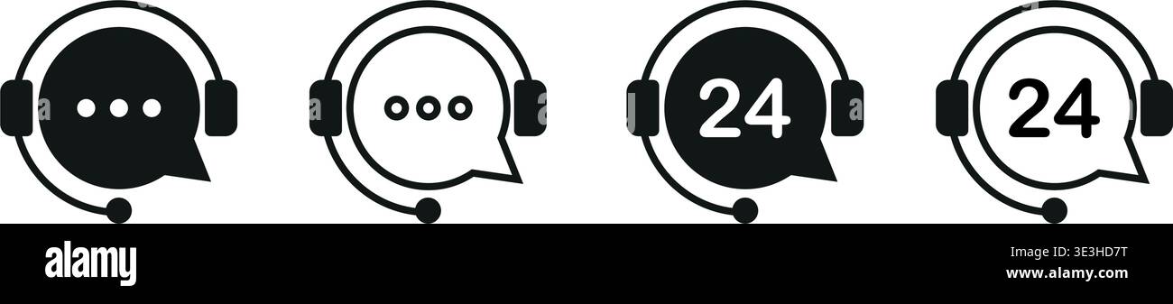 Customer support icon. Customer service icon. Stock Vector