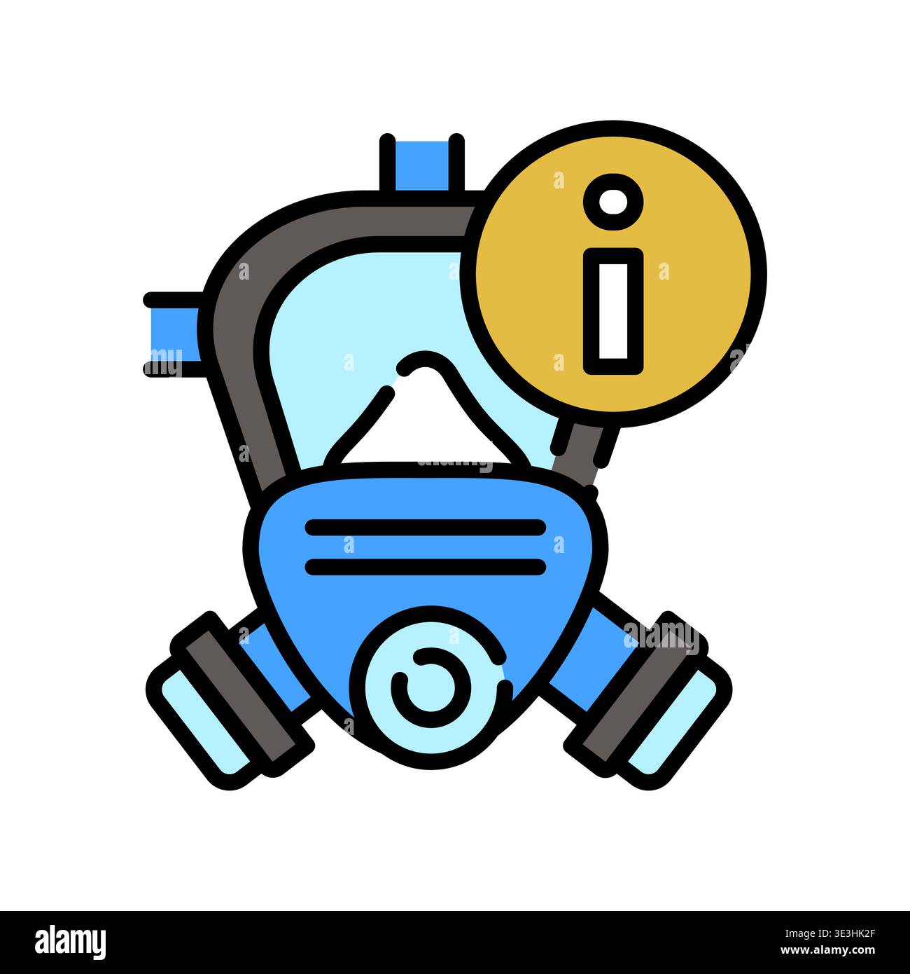 Respirator Use Instruction Icon Professional UI Symbol for Respiratory ...
