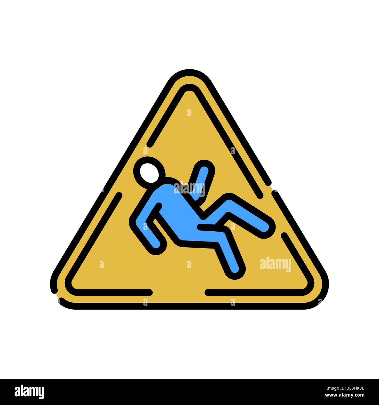 Slips Trips and Falls Prevention Icon Professional UI Symbol for ...