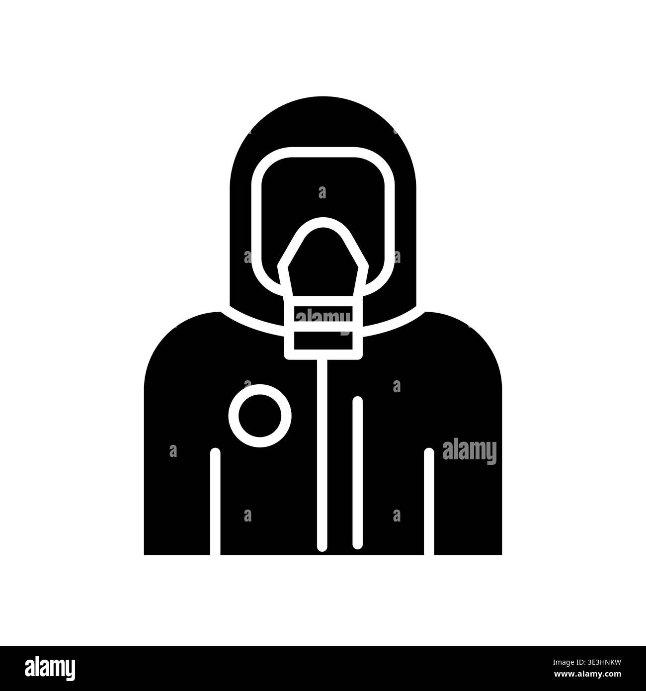 Hazmat Suit Protocol Icon Professional UI Symbol for Chemical ...