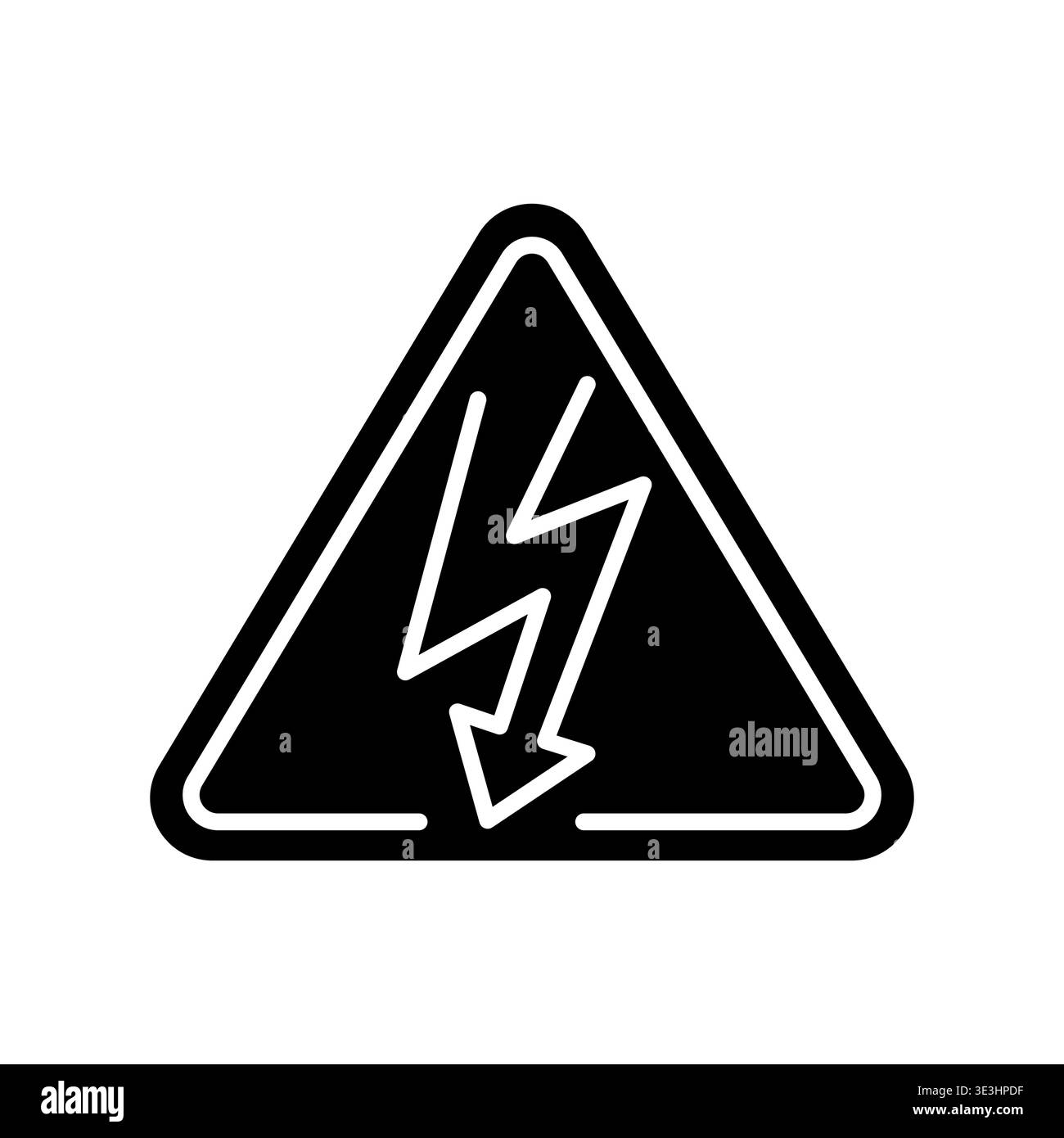 High Voltage Caution Icon Professional UI Symbol for Electrical Safety ...