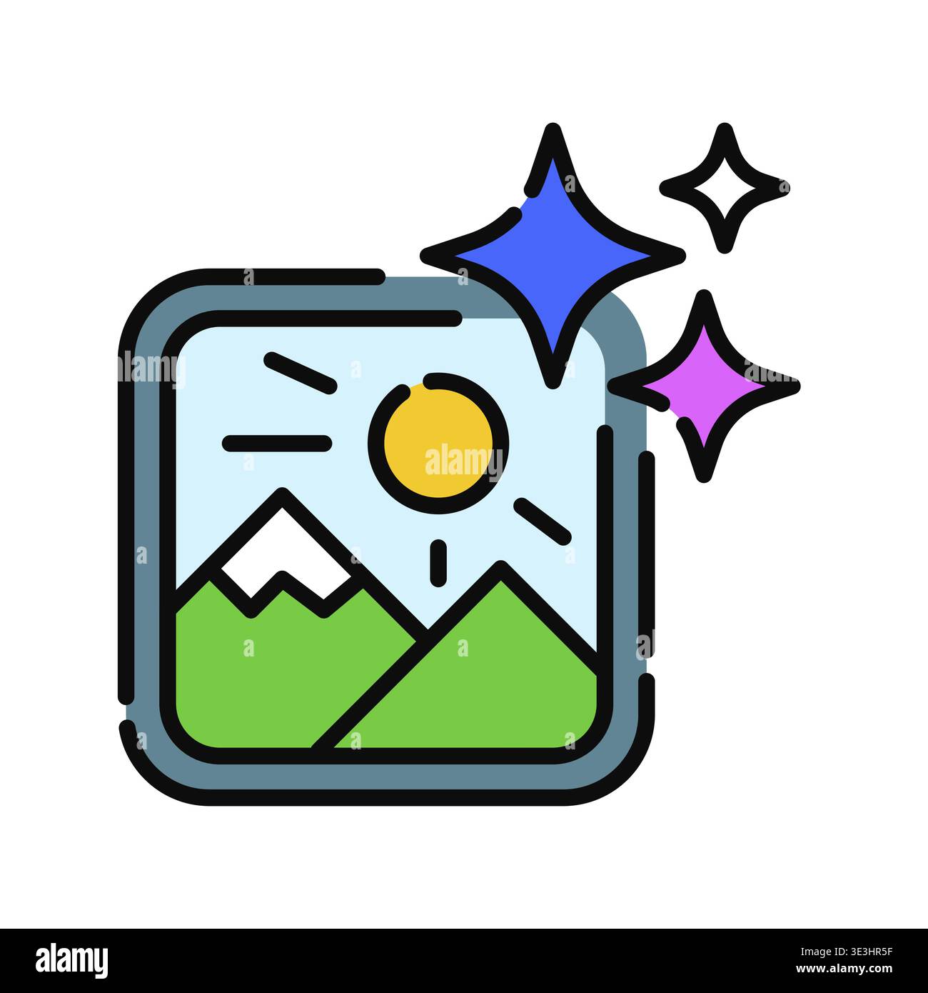 Content Generation Icon Professional UI Symbol for AI Creative ...