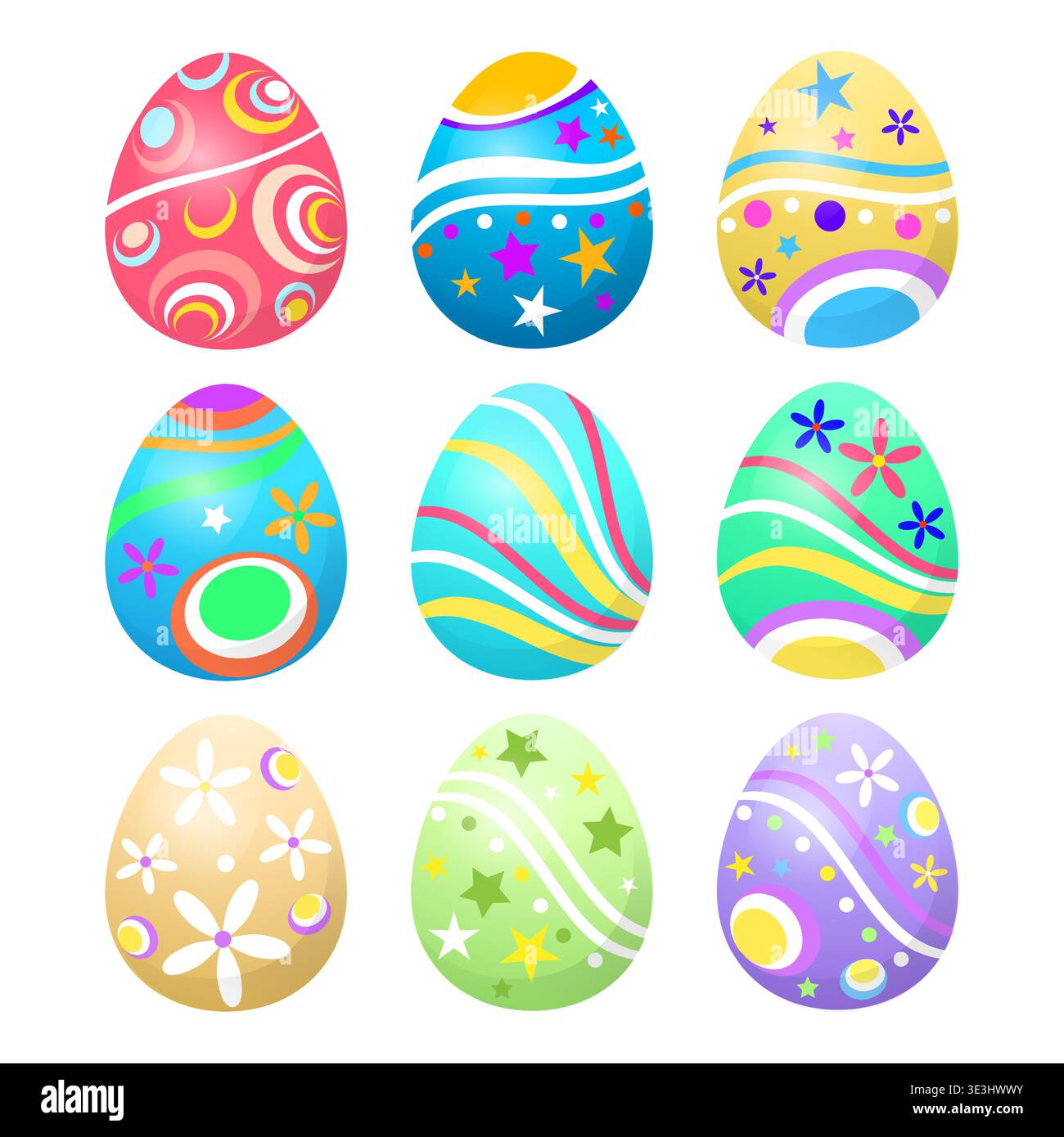 Easter Eggs Vector Art, Icons, and Graphics Stock Vector