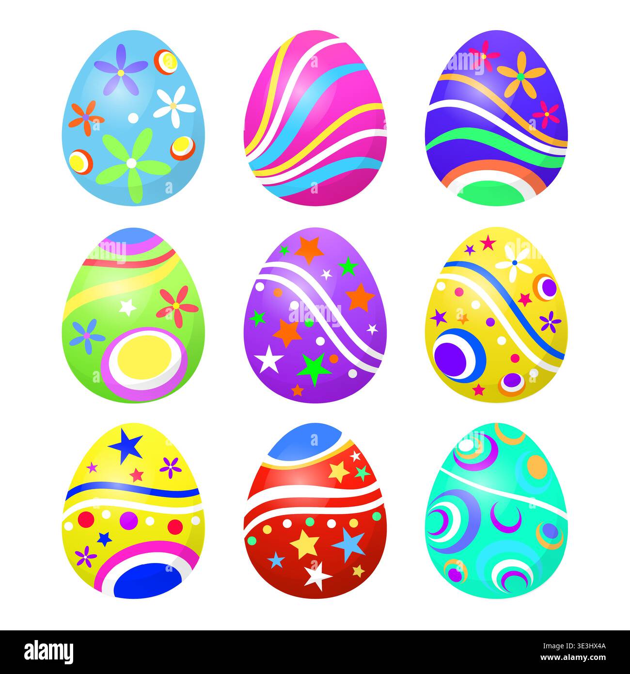Easter Eggs Vector Art, Icons, and Graphics Stock Vector