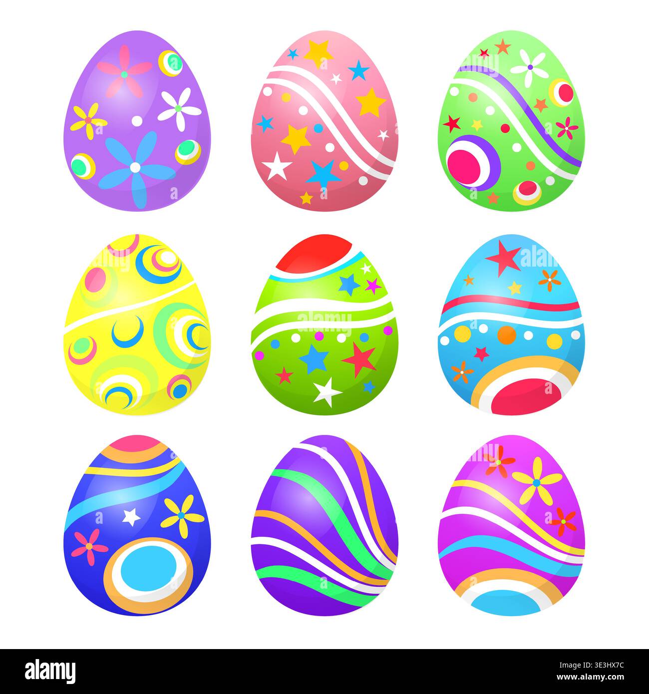 Easter Eggs Vector Art, Icons, and Graphics Stock Vector