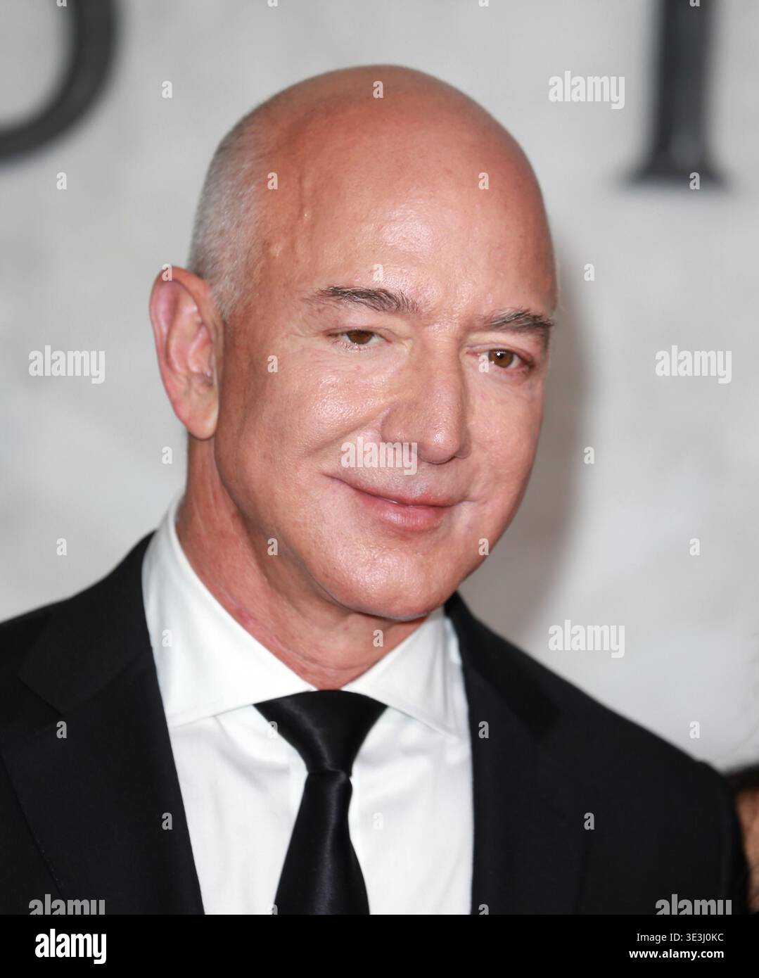 Jeff Bezos attends the world premiere of the movie The Lord of the ...