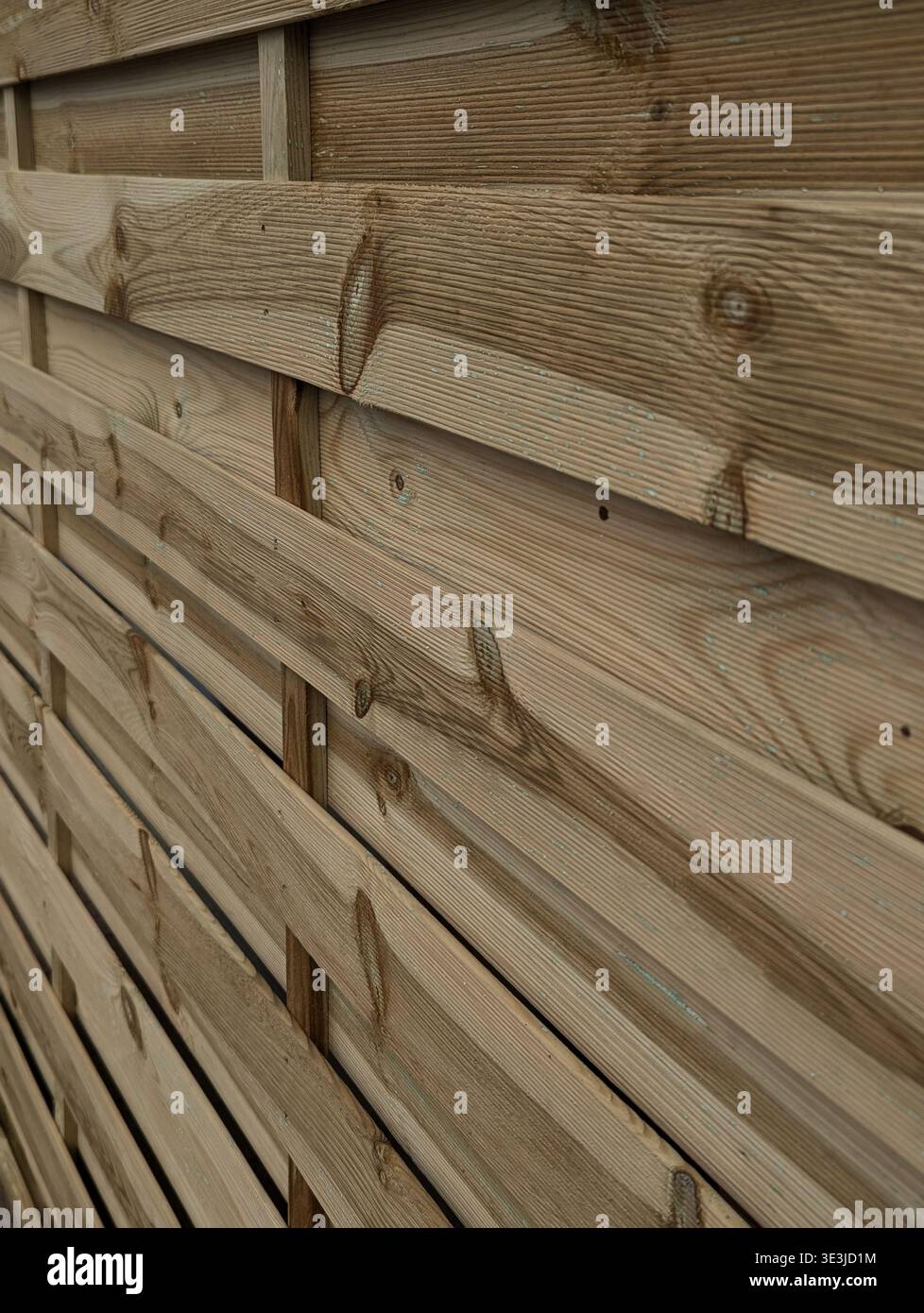 Horizontal Timber Cladding Wall With Overlapping Planks And Visible ...