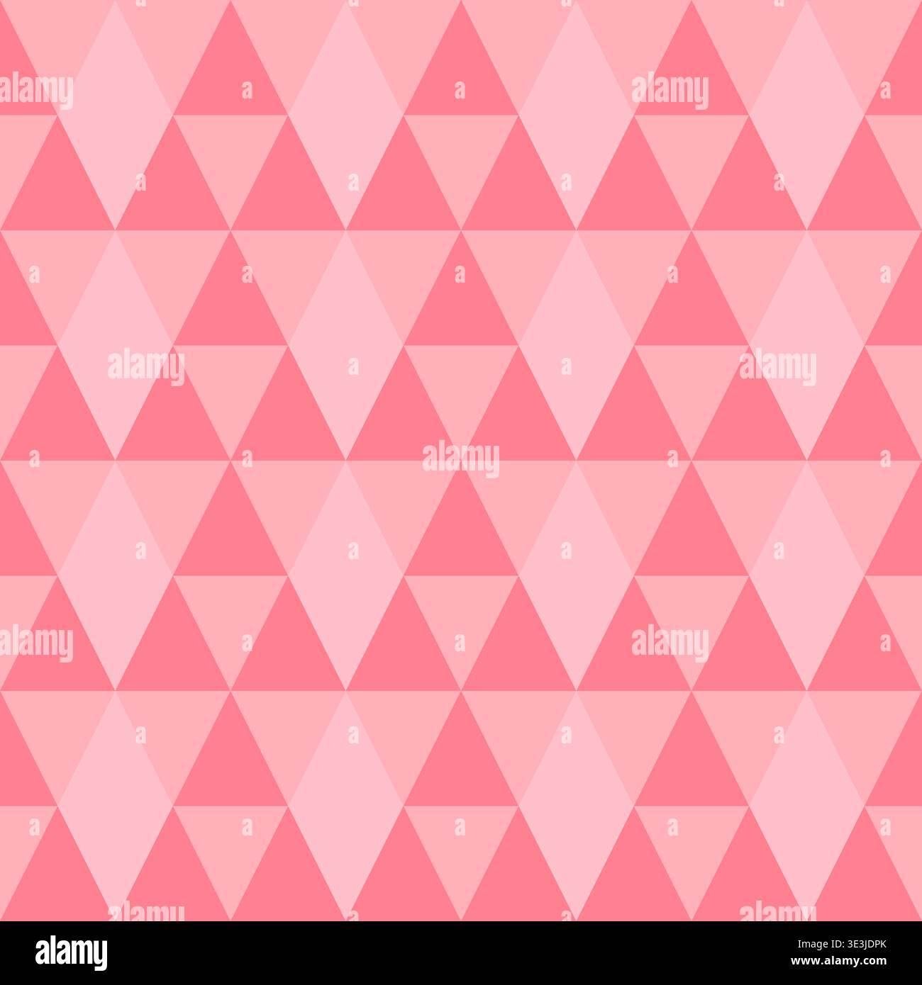 Seamless geometric pattern with pink triangles and rhombuses. Stock Vector