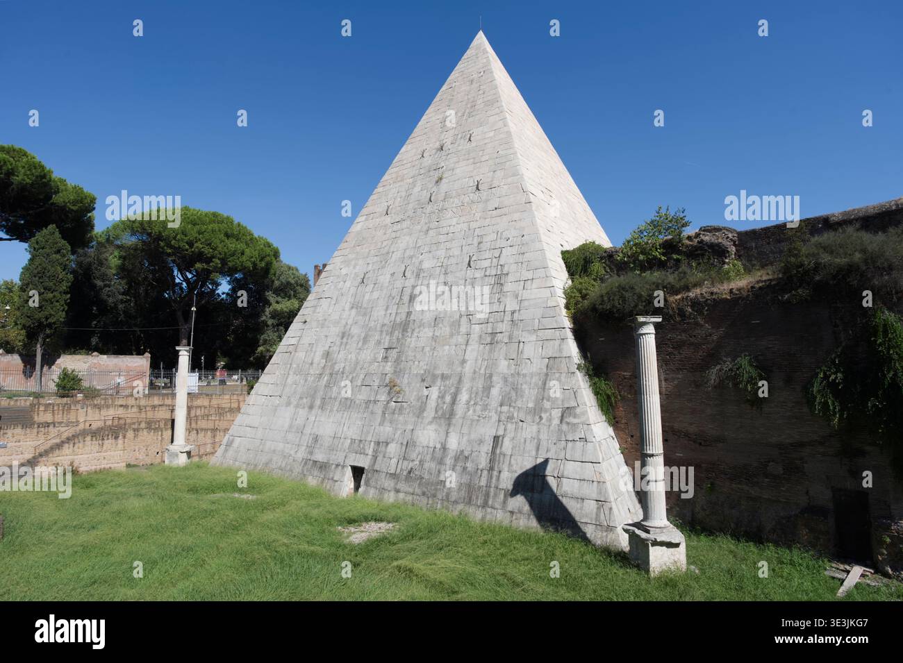 pyramid of gaius cestius rome Ostiense district archeological site ...