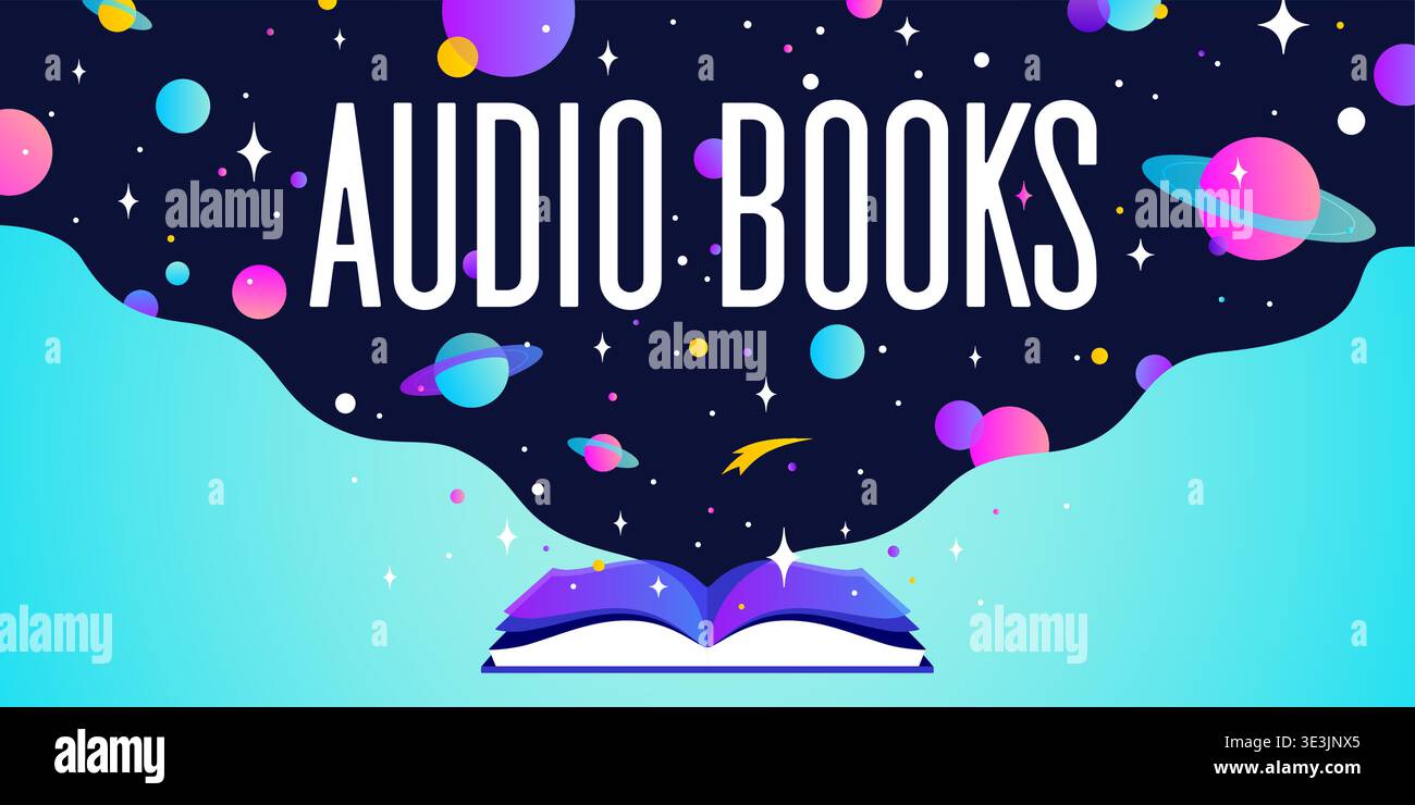 Book, Imagination, Dreams. Cosmos book, space imagination Stock Vector