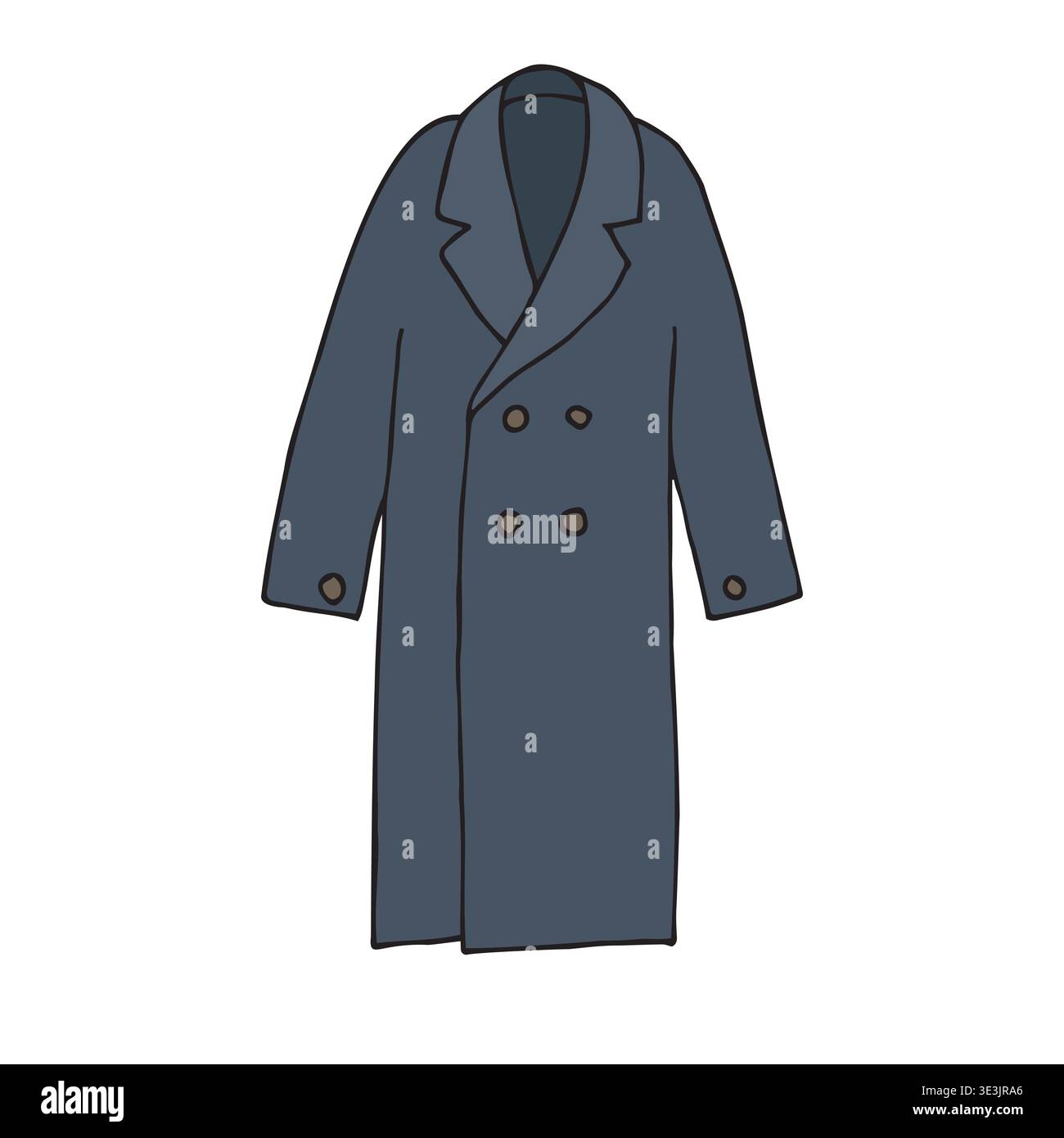 Vector hand drawn sketch doodle colored coat Stock Vector