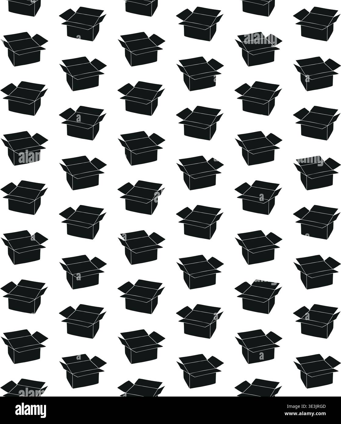 Vector seamless pattern of hand drawn box Stock Vector