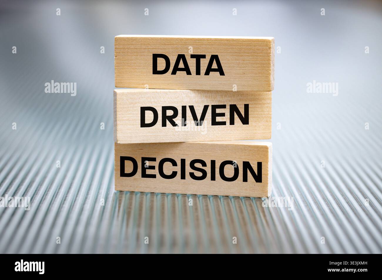 Data-Driven Decision Making, DDDM. Hard data and business decision-making process, analysis, and KPI indicators. Information and optimization of activ Stock Photo
