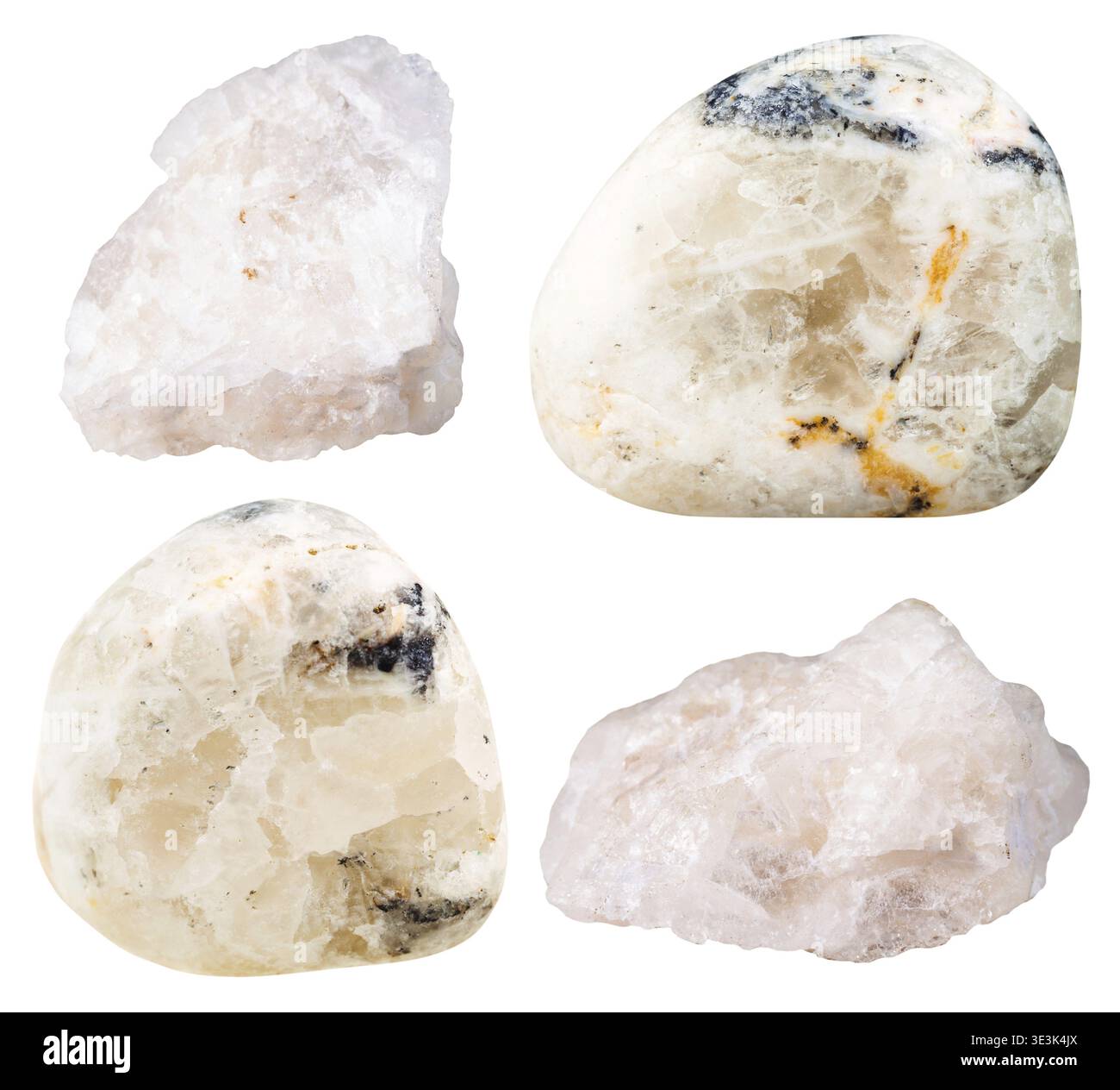 Set of natural mineral samples of barite (barytes) tumbled gemstones ...