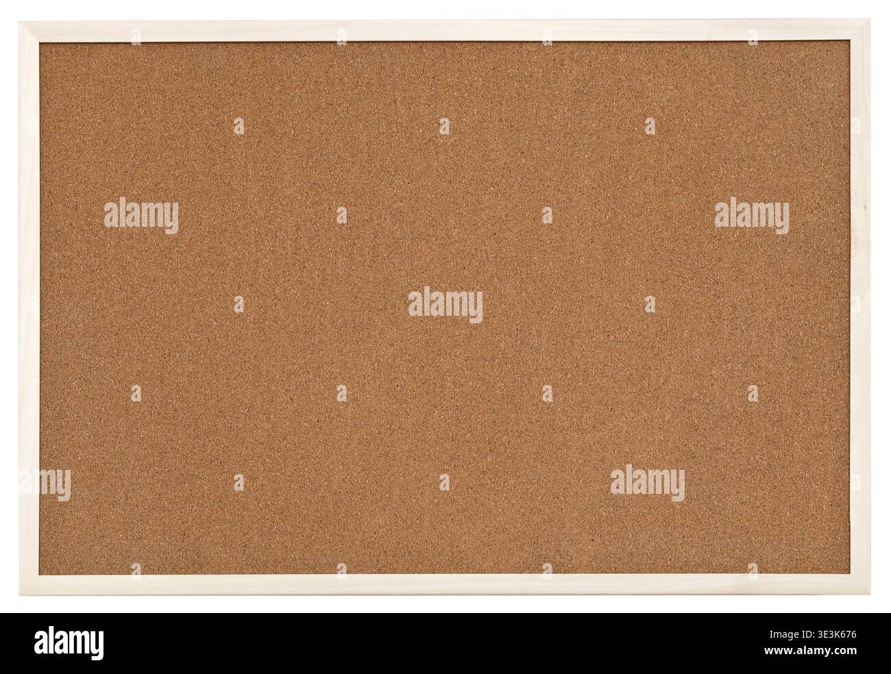 Blank bulletin board in white frame against white background Stock Photo
