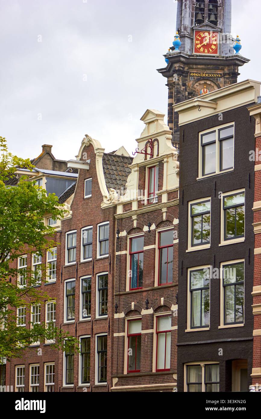 Dutch Brickwork Traditional Dutch canal houses with distinctive gabled facades line a ...