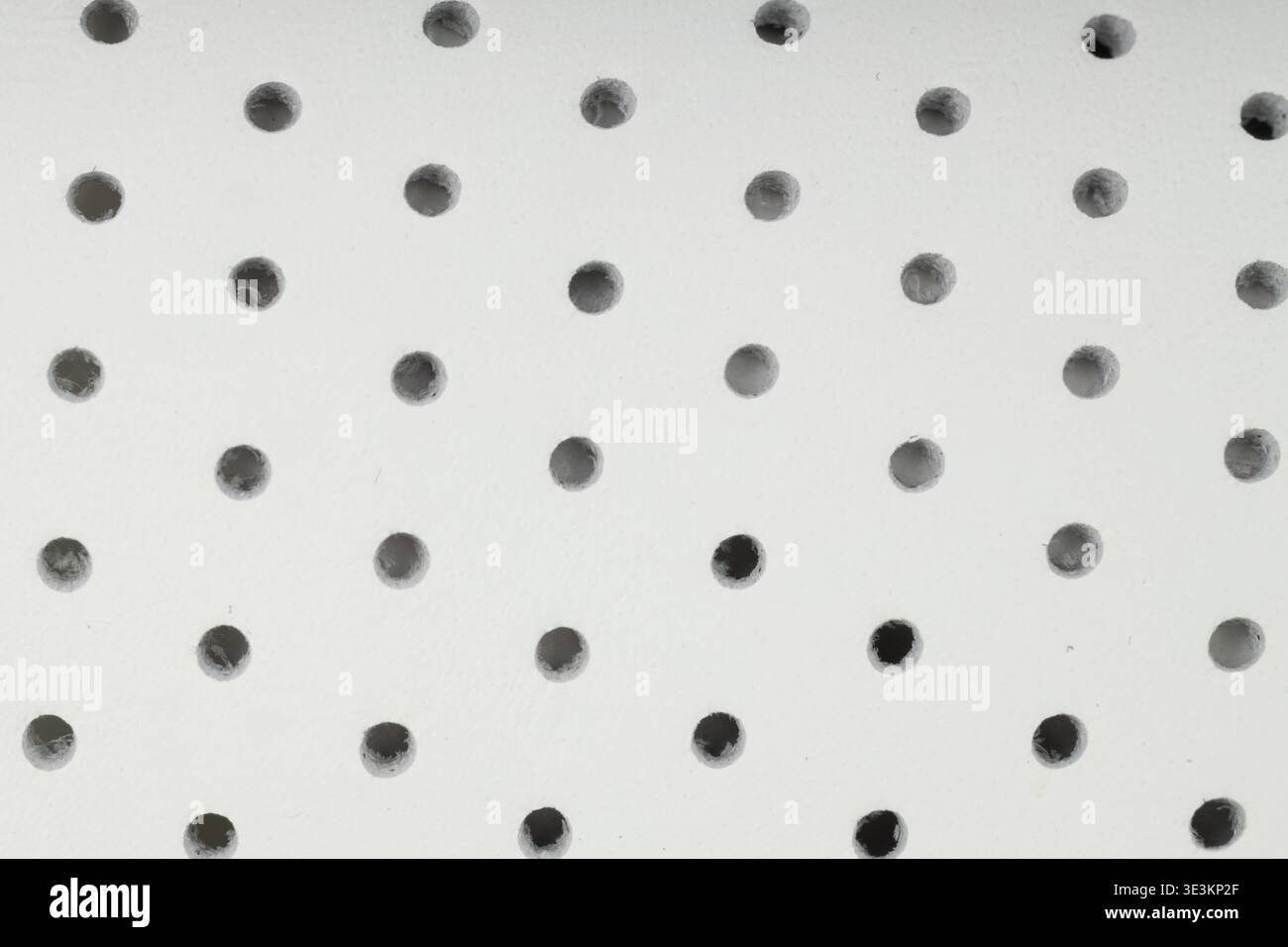 White Perforated Leather Material Texture Background Stock Photo