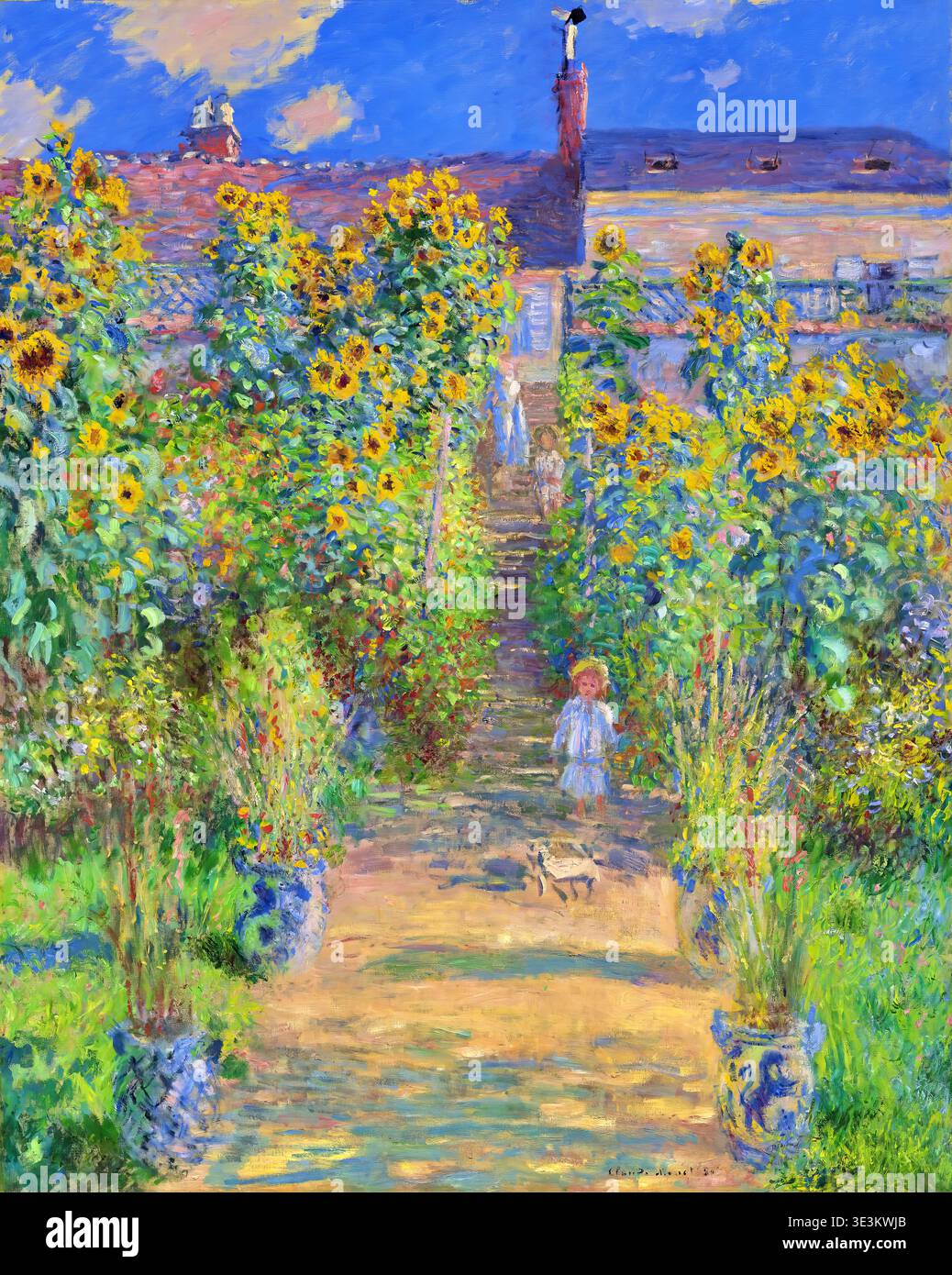 Monet the artist's garden at vétheuil hi-res stock photography and