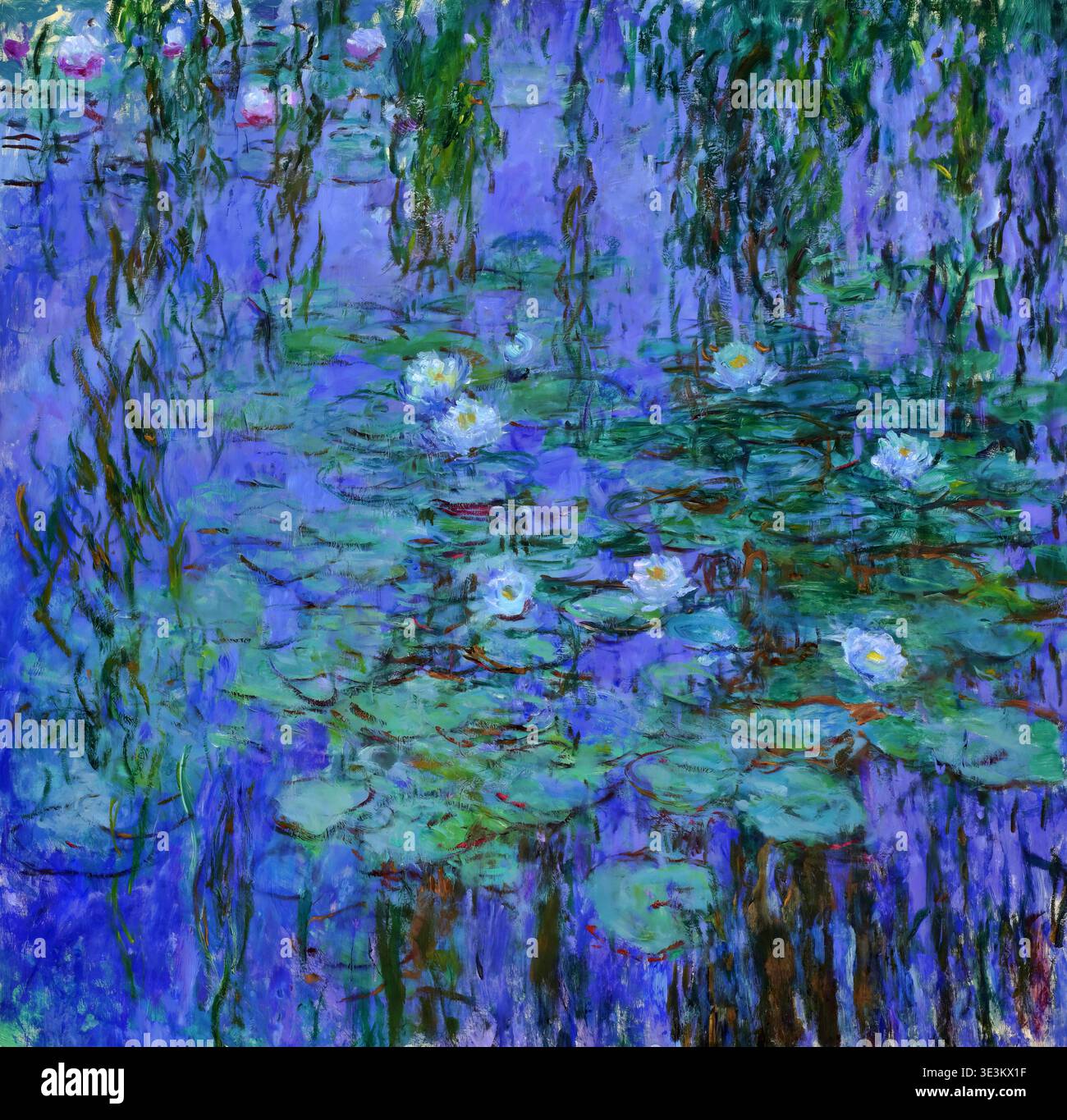 Claude Monet – Blue Water Lilies, 1916 – Impressionist Painting Stock ...