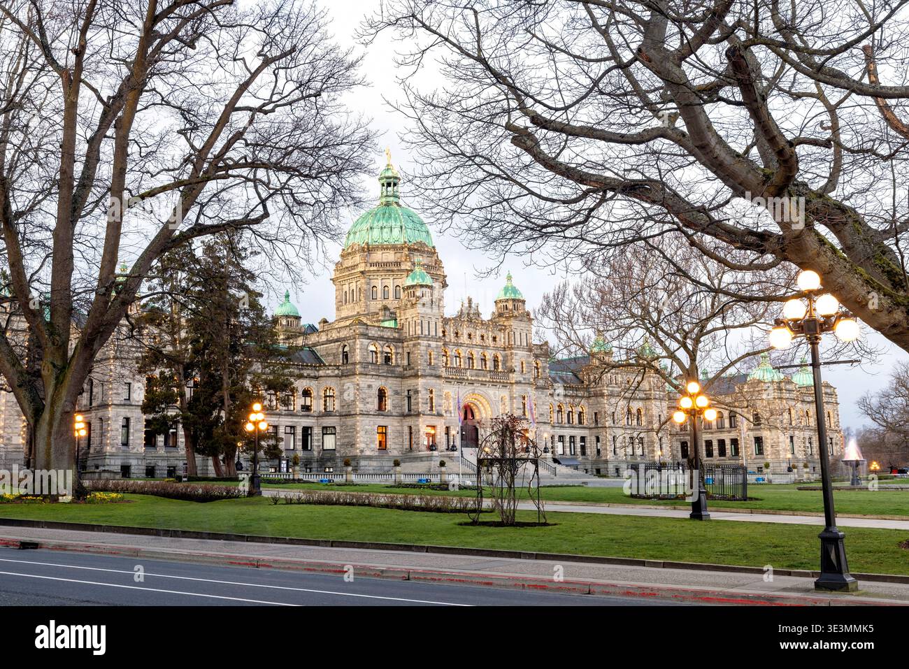 British Columbia Parliament Buildings in Victoria, Vancouver Island, British Columbia, Canada Stock Photo