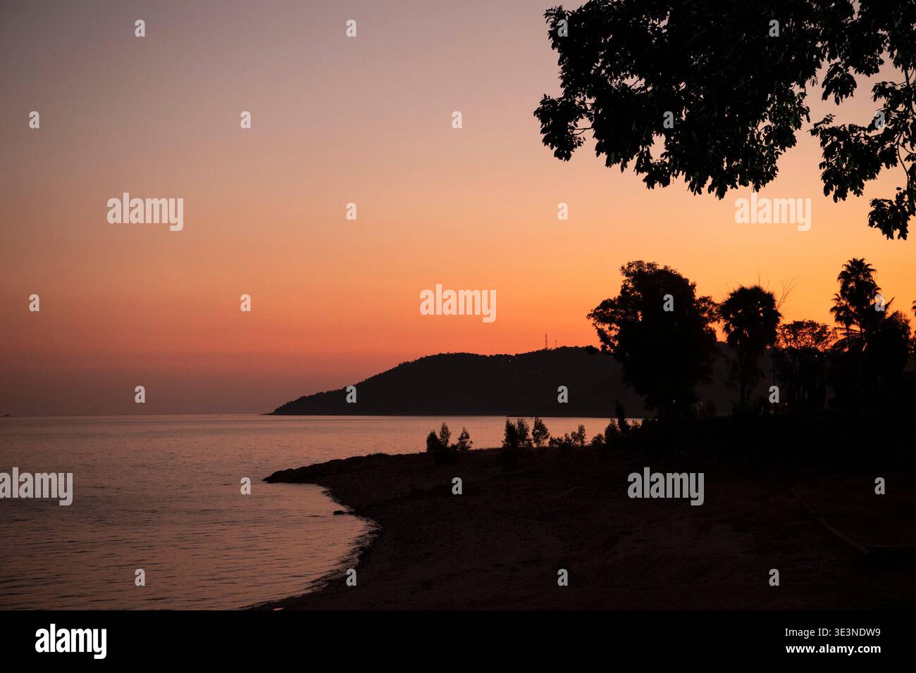 Sunset over Lake Kariba, Kariba, Zimbabwe Stock Photo