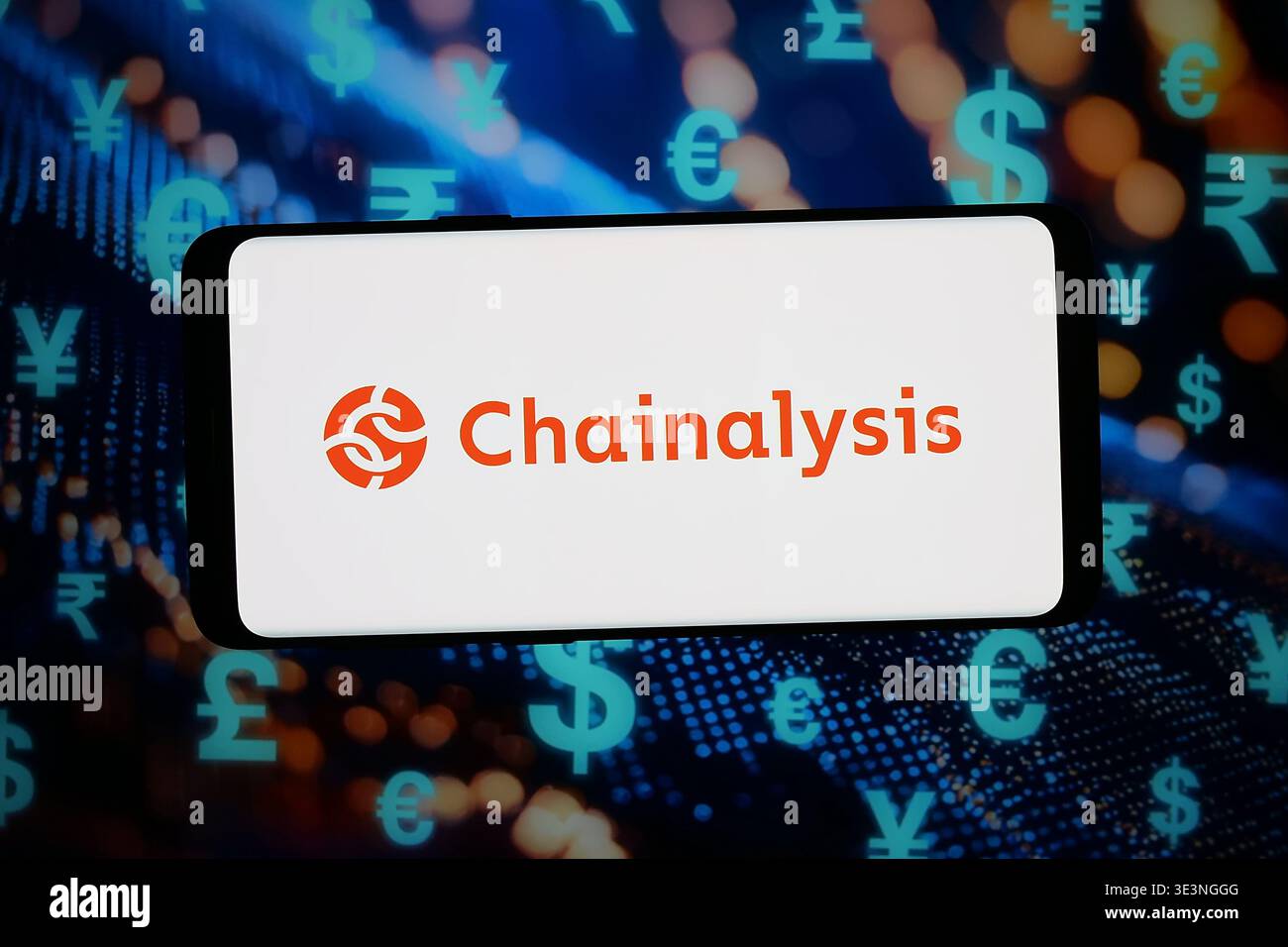 In this photo illustration, the logo of blockchain analysis company ...
