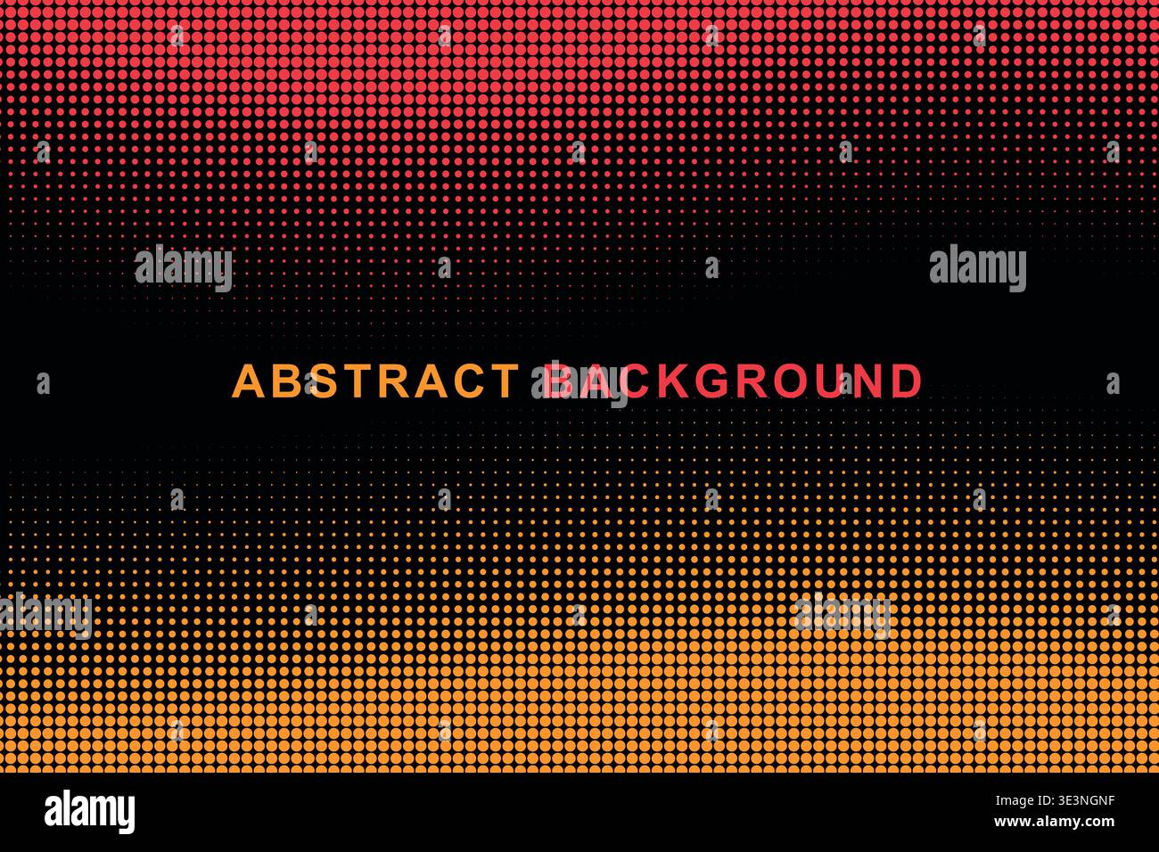 Abstract Dual Edge Wavy Halftone Dot Border Frame Background, Split Color Top Bottom Wave Dotted Pattern Copy Space Vector Template, Modern Gradient Stock Vector