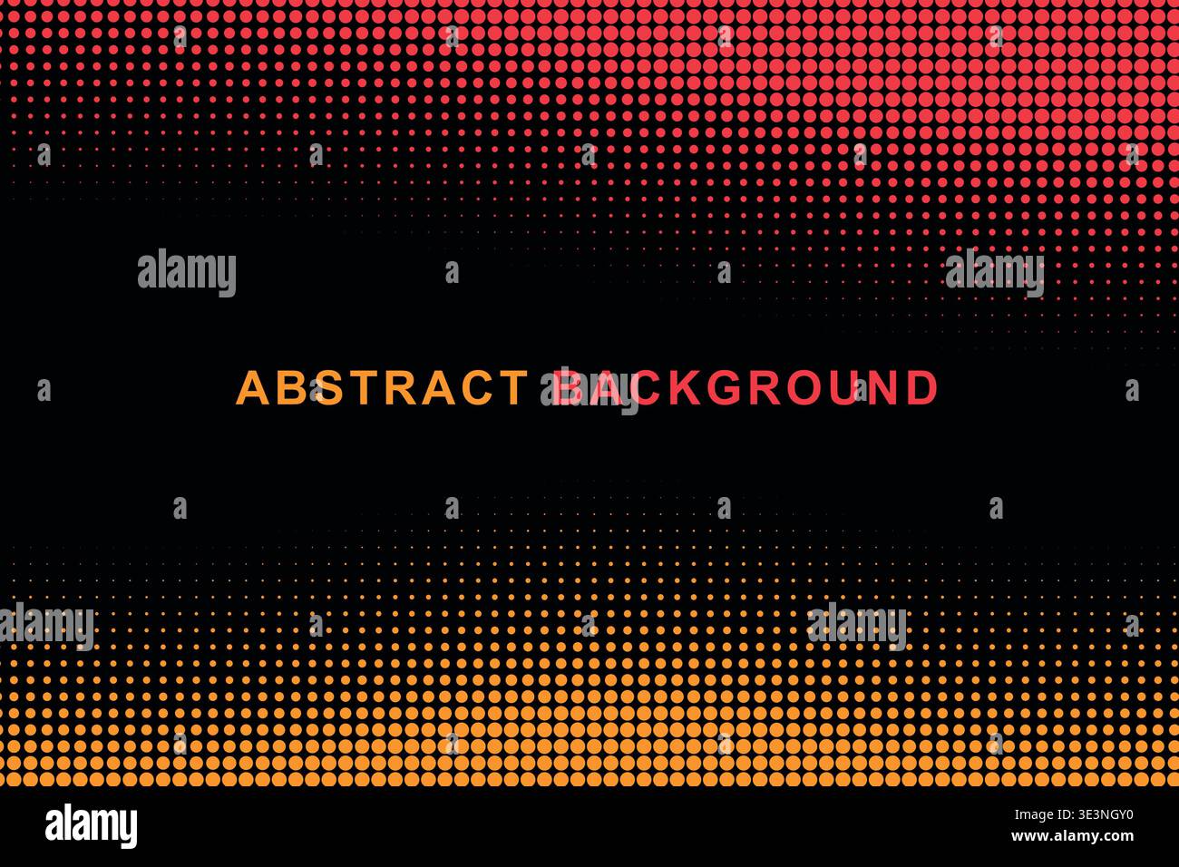 Abstract Dual Edge Wavy Halftone Dot Border Frame Background, Split Color Top Bottom Wave Dotted Pattern Copy Space Vector Template, Modern Gradient Stock Vector