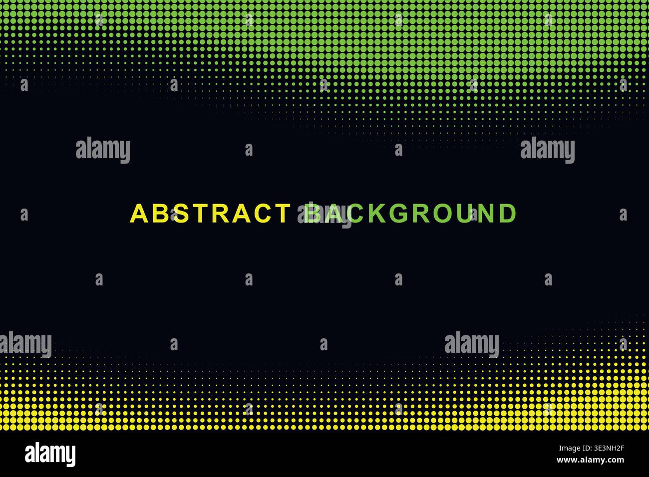 Abstract Dual Edge Wavy Halftone Dot Border Frame Background, Split Color Top Bottom Wave Dotted Pattern Copy Space Vector Template, Modern Gradient Stock Vector