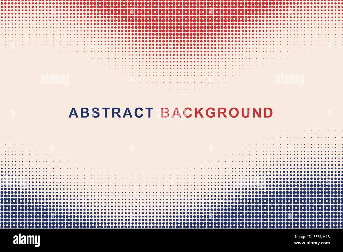 Abstract Dual Edge Wavy Halftone Dot Border Frame Background, Split Color Top Bottom Wave Dotted Pattern Copy Space Vector Template, Modern Gradient Stock Vector