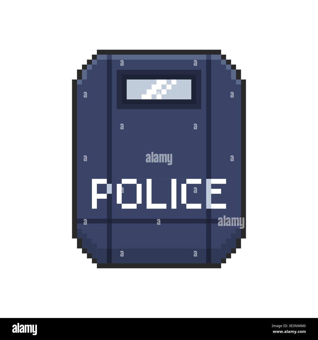 Pixel art Police Shield game asset design Stock Vector Image & Art - Alamy