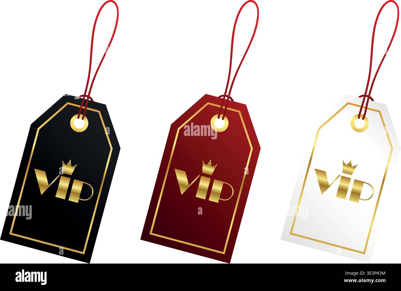 set of luxury vip tag labels isolated vector illustration Stock Vector ...