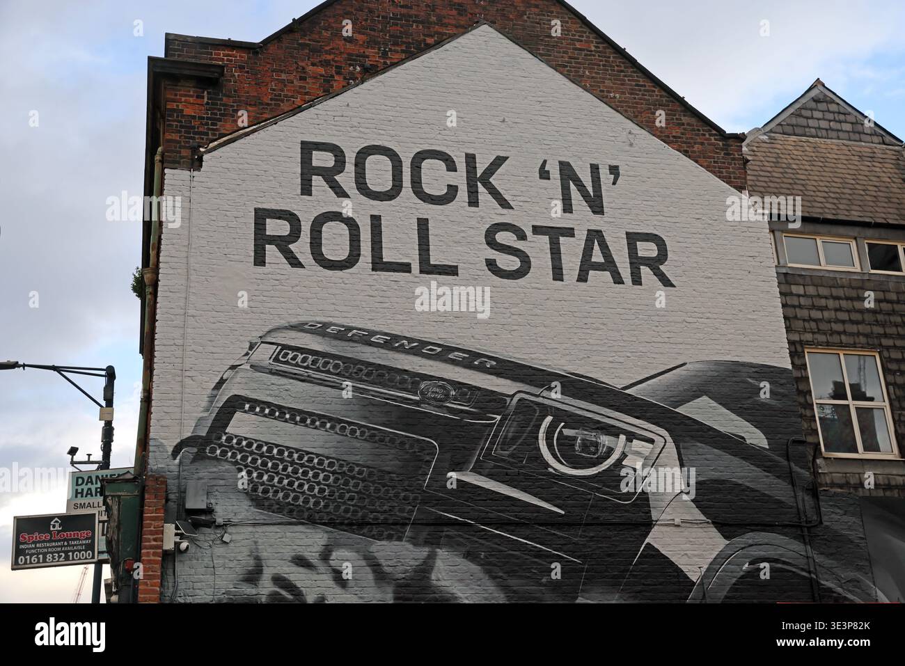 Rock n Roll Star Rover Add ShudeHill Manchester Stock Photo