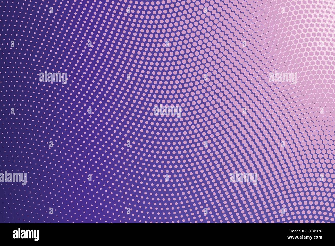 Abstract 3D Perspective Warped Halftone Dot Wave Gradient Background, Corner Fade Curved Mesh Distortion Dynamic Flow Texture Vector Wallpaper Stock Vector